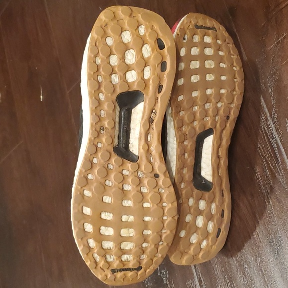 Euc Addidas Ultra NICE Red & blaxk tie dye sneakers - Picture 3 of 5